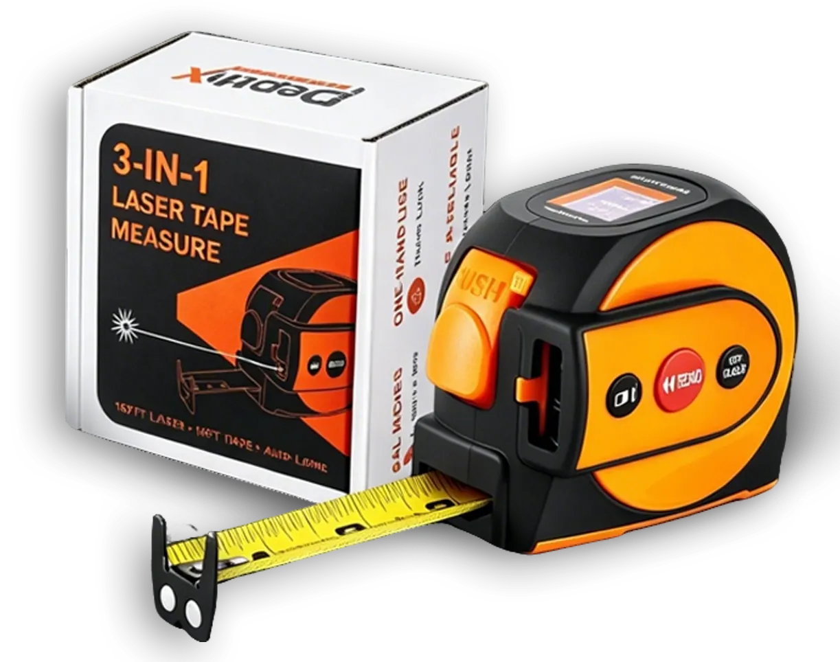 3-IN-1 Laser Tape Measure